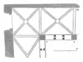 Plan d'une section du cloître (Encyclopédie Médiévale, Viollet-le-Duc)