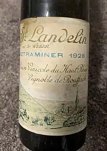 Bouteille de Clos Saint Landelin 1928