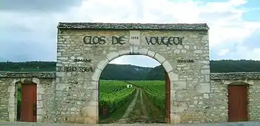 Clos de Vougeot, haut lieu de la viticulture monacale.