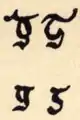 deux ꟑ (à gauche) et deux ᵹ (à droite) dans The Ormulum, with the notes and glossary R.M. White 1878.