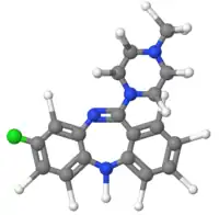 Structure de la Clozapine en 3D
