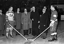 Club de hockey de l’Université Laval en novembre 1961.