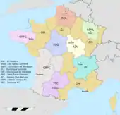 Cartographie du club soutenu en majorité pour chaque région de France.