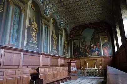 Chapelle de James Gibbs avec les peintures murales de Sir James Thornhill, 1724