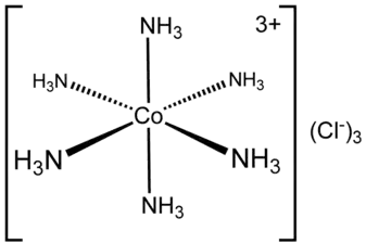 Chlorure d'hexamminecobalt(III).