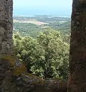Vue sur la côte depuis le château de Coasina.