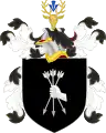 The thirtieth entry in the Roll of Arms, the coat of arms of Percival Lowell, of the Boston Brahmin Lowell family.