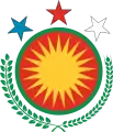 Blason de Fédération démocratique du Nord de la SyrieFederaliya Demokratîka Bakûrê Sûriyê (ku)الفدرالية الدمقراطية لشمال سوريا (ar)ܦܕܪܐܠܝܘܬ݂ܐ ܕܝܡܩܪܐܛܝܬܐ ܕܓܪܒܝ ܣܘܪܝܐ (syr)