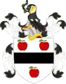 The second entry in the Roll of Arms, the coat of arms of Samuel Appleton (1625-1696), an ancestor of Samuel Appleton.