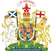 Armoiries de Guillaume et Marie en tant que roi et reine d'Écosse.