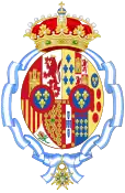 Armoiries de la comtesse de Barcelone, après avoir reçu l’ordre de Charles-III (1988-1993).