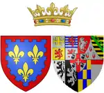 Description de l'image Coat of arms of Marie Thérèse of Savoy as Countess of Artois.png.