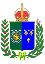Description de l'image Coat of arms of Prince Gaston, Count of Eu.png.
