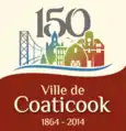 Logo anniversaire à l'occasion des 150 ans de la ville de Coaticook.