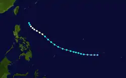 Trajectoire approchant des Philippines