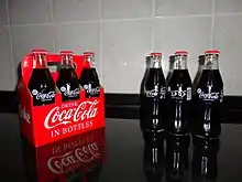 Un panier à bouteilles de Coca-Cola