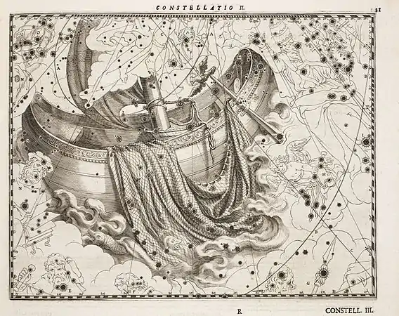 La Barque de saint Pierre, métaphore de l'Eglise, remplace la Grande Ourse