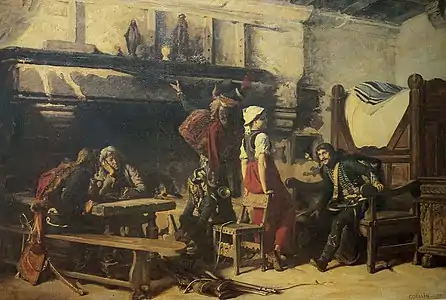 Scène de pacification de la Vendée en 1795 - 9e hussard, (1882), Tarbes, musée Massey.