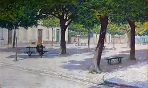 Georges Mareste, La Place de la Corderie à Cognac, un jour d’été (1904).