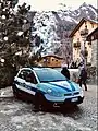 Voiture de la police locale à Cogne