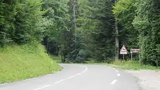 Le départ de la route vers Draillant.