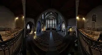 Vue panoramique 360° de l'intérieur de la Collégiale (2)