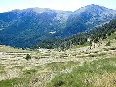 Vue depuis le Coll Mitjà vers le sud.