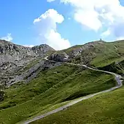 Vue sur le col depuis Castelmagno.