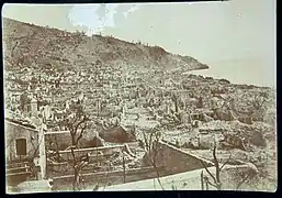 Ruines de Saint-Pierre après la catastrophe.