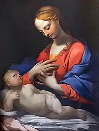 Vierge à l'enfant , huile sur toile, Collection Motais de Narbonne