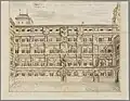 Façade de la cour intérieure, proposition de 1663.