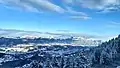 Vue des montagnes depuis la station du Collet d'Allevard en janvier 2017.