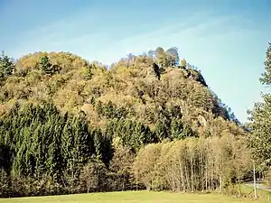 Colline du Schlossberg, vue de la route vers Kruth.