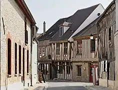 Maisons à colombages dans la ville haute de Provins.