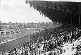 Cérémonie d'ouverture des Jeux olympiques de Paris au stade olympique de Colombes, le 5 juillet 1924.