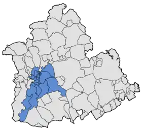 Localisation de Zone métropolitaine de Séville