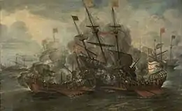 Description de l'image Combate naval, por Juan de la Corte.jpg.