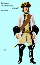 régiment du Commissaire Général de 1740 à 1757