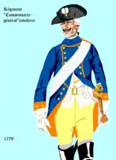 l' uniforme du régiment de 1779 à 1786