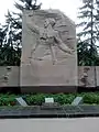 Bas-relief à Zaporizhia en Ukraine.