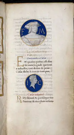 Portraits de François Ier et de Jules César (1519-1520, British Library à Londres).