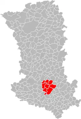 Localisation de Communauté cantonale de Celles-sur-Belle