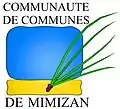 Premier logo de la communauté de communes de Mimizan à cinq aiguilles, malgré le retrait de Bias en 1999 (réintégrée en 2001).