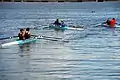 Course de canoë kayak sur le fleuve Wouri