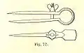 Compas à ressort (représentation du XIXe siècle).