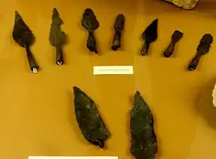 Armes et outils en fer gaulois trouvés à Champlieu.