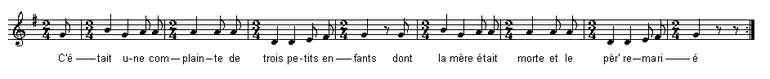 Partition pour chant seul