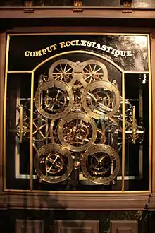 Le comput ecclésiastique de l'horloge astronomique de Strasbourg