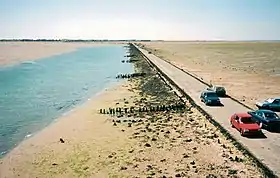 Le Gois à marée basse.