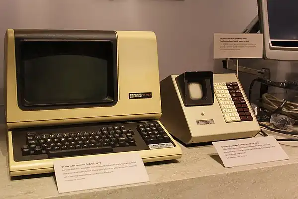 Terminal Telequote III de Bunker-Ramo Corporation, musée de l'Histoire de l'ordinateur, États-Unis